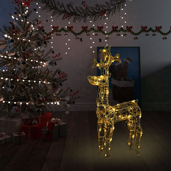 NNEVL Reindeer Christmas Decoration 90 LEDs 60x16x100 cm Acrylic
