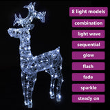 NNEVL Reindeer Christmas Decoration 90 LEDs 60x16x100 cm Acrylic