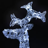 NNEVL Reindeer Christmas Decoration 90 LEDs 60x16x100 cm Acrylic