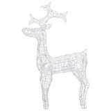 NNEVL Reindeer Christmas Decoration 90 LEDs 60x16x100 cm Acrylic
