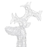NNEVL Reindeer Christmas Decoration 90 LEDs 60x16x100 cm Acrylic