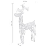NNEVL Reindeer Christmas Decoration 90 LEDs 60x16x100 cm Acrylic