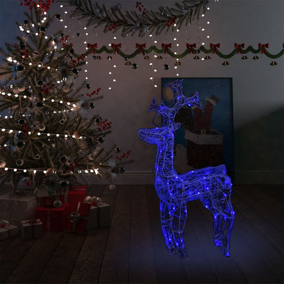 NNEVL Reindeer Christmas Decoration 90 LEDs 60x16x100 cm Acrylic