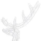 NNEVL Acrylic Reindeer Christmas Decoration 140 LEDs 120 cm Cold White