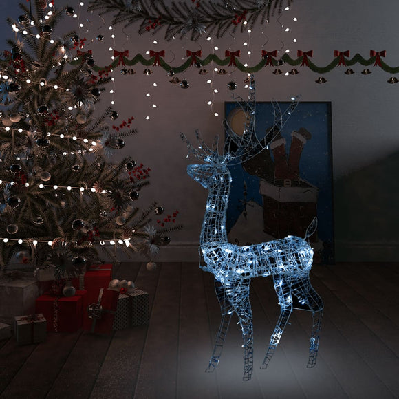 NNEVL Acrylic Reindeer Christmas Decoration 140 LEDs 120 cm Cold White