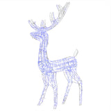 NNEVL Acrylic Reindeer Christmas Decoration 140 LEDs 128cm Blue