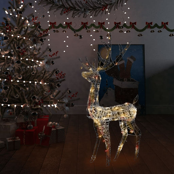 NNEVL Acrylic Reindeer Christmas Decoration 140 LEDs 128cm Colourful