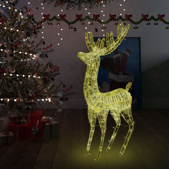 NNEVL XXL Acrylic Christmas Reindeer 250 LED 180 cm Warm White