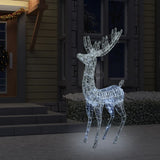 NNEVL XXL Acrylic Christmas Reindeer 250 LED 180 cm Cold white