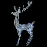 NNEVL XXL Acrylic Christmas Reindeer 250 LED 180 cm Cold white