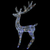 NNEVL XXL Acrylic Christmas Reindeer 250 LED 180 cm Colourful
