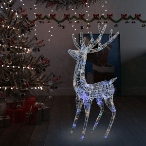 NNEVL XXL Acrylic Christmas Reindeer 250 LED 180 cm Colourful