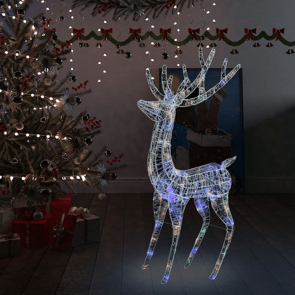 NNEVL XXL Acrylic Christmas Reindeer 250 LED 180 cm Colourful