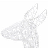 NNEVL Acrylic Reindeer Family Christmas Decoration 160 LED Warm White