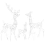 NNEVL Acrylic Reindeer Family Christmas Decoration 300 LED Warm White