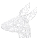 NNEVL Acrylic Reindeer Family Christmas Decoration 300 LED Blue