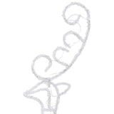 NNEVL Acrylic Christmas Flying Reindeer&Sleigh 260x21x87cm Cold White