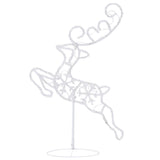 NNEVL Acrylic Christmas Flying Reindeer&Sleigh 260x21x87cm Colourful