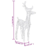 NNEVL Reindeers & Sleigh Christmas Decoration 160 LEDs 130 cm Acrylic
