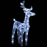 NNEVL Reindeers & Sleigh Christmas Decoration 280x28x55 cm Acrylic