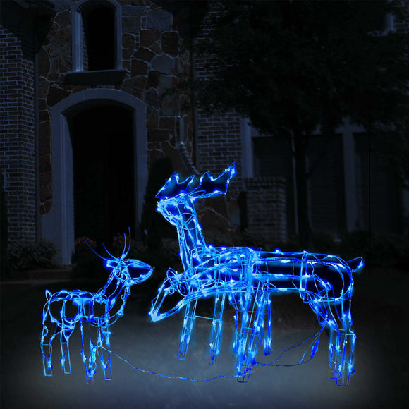 NNEVL 3 Piece Christmas Light Display Reindeers 229 LEDs