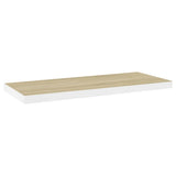 NNEVL Floating Wall Shelf Oak and White 80x23.5x3.8 cm MDF