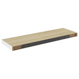 NNEVL Floating Wall Shelf Oak and White 80x23.5x3.8 cm MDF