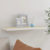 NNEVL Floating Wall Shelf Oak and White 80x23.5x3.8 cm MDF