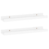 NNEVL Wall Shelves 2 pcs High Gloss White 40x9x3 cm