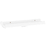 NNEVL Wall Shelves 2 pcs High Gloss White 40x9x3 cm
