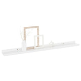 NNEVL Wall Shelves 2 pcs High Gloss White 80x9x3 cm