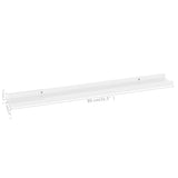 NNEVL Wall Shelves 2 pcs High Gloss White 80x9x3 cm
