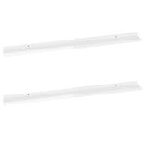 NNEVL Wall Shelves 2 pcs High Gloss White 100x9x3 cm