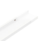 NNEVL Wall Shelves 2 pcs High Gloss White 100x9x3 cm