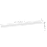 NNEVL Wall Shelves 2 pcs High Gloss White 100x9x3 cm
