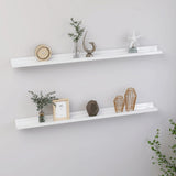 NNEVL Wall Shelves 2 pcs High Gloss White 100x9x3 cm