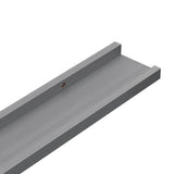 NNEVL Wall Shelves 2 pcs Grey 100x9x3 cm