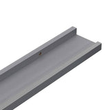 NNEVL Wall Shelves 2 pcs Grey 115x9x3 cm