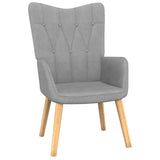 NNEVL Relaxing Chair Light Grey Fabric