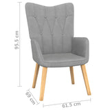 NNEVL Relaxing Chair Light Grey Fabric