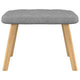 NNEVL Relaxing Chair with a Stool Light Grey Fabric