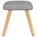 NNEVL Relaxing Chair with a Stool Light Grey Fabric