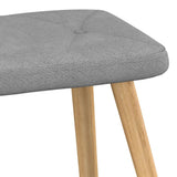 NNEVL Relaxing Chair with a Stool Light Grey Fabric