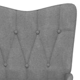 NNEVL Relaxing Chair with a Stool Dark Grey Fabric