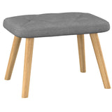 NNEVL Relaxing Chair with a Stool Dark Grey Fabric