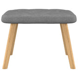NNEVL Relaxing Chair with a Stool Dark Grey Fabric