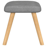 NNEVL Relaxing Chair with a Stool Dark Grey Fabric