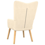NNEVL Relaxing Chair with a Stool Cream Fabric
