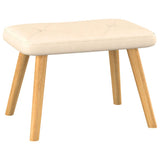NNEVL Relaxing Chair with a Stool Cream Fabric