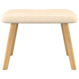 NNEVL Relaxing Chair with a Stool Cream Fabric